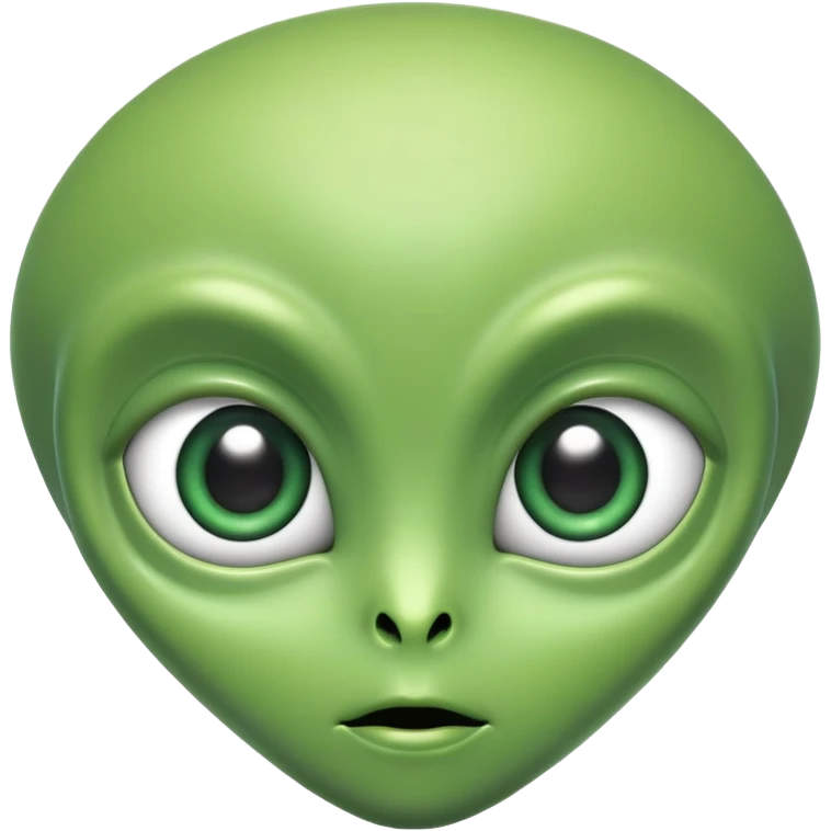A green alien emoji