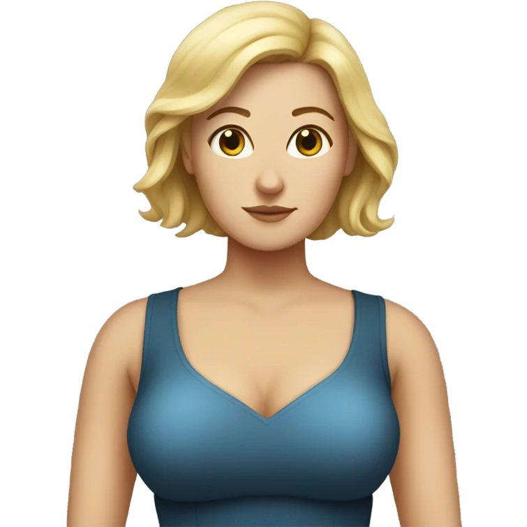 white woman with an hourglass figure emoji