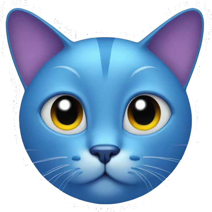 Blue cat atoms  emoji
