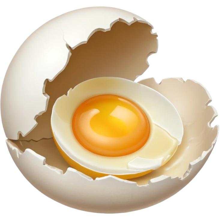 cracked egg shell in half emoji