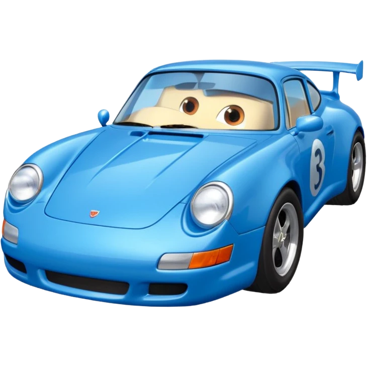 blue carrera from cars movie emoji