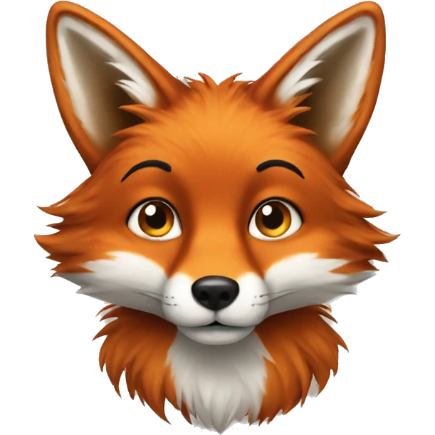 Fox with hair  emoji
