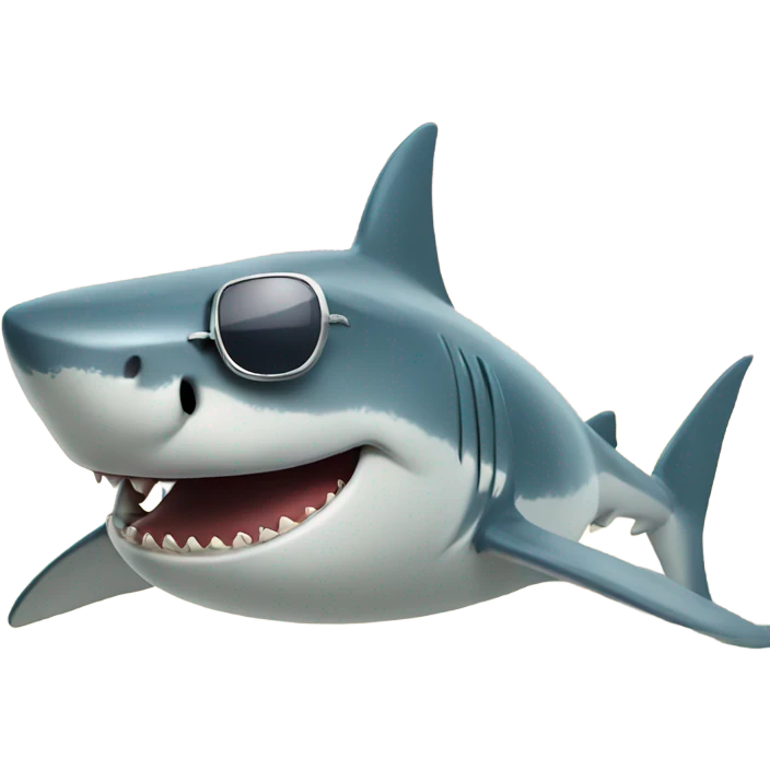 Shark with sunglasses  emoji