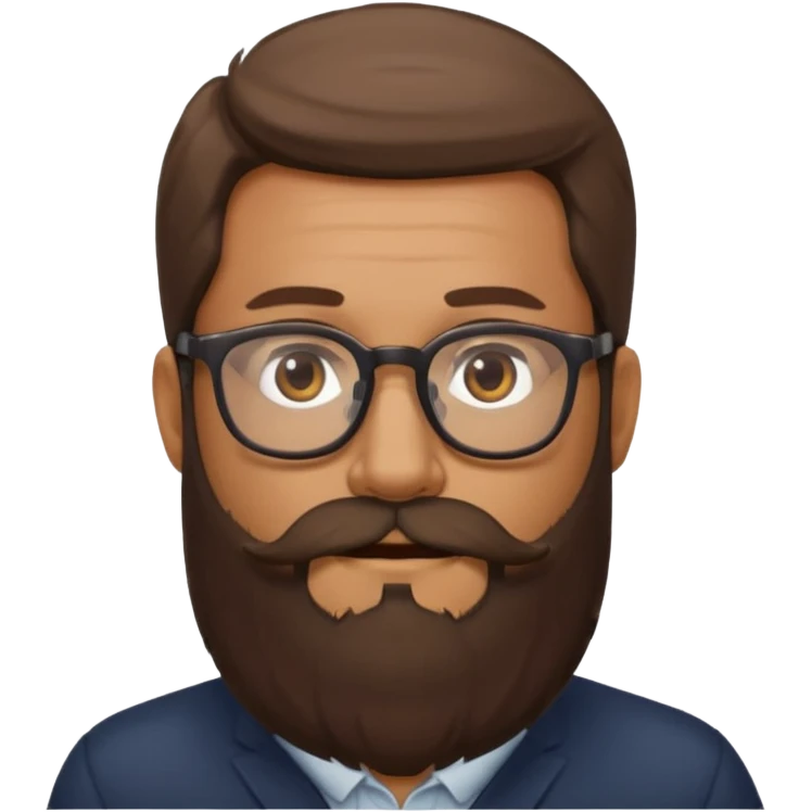 HOMME LONGUE BARBE LUNETTE emoji