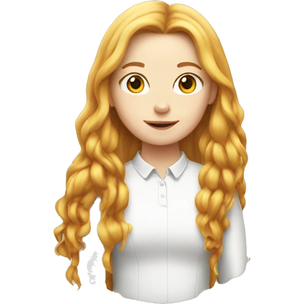 White Ginger girl with Long hair and a hen emoji