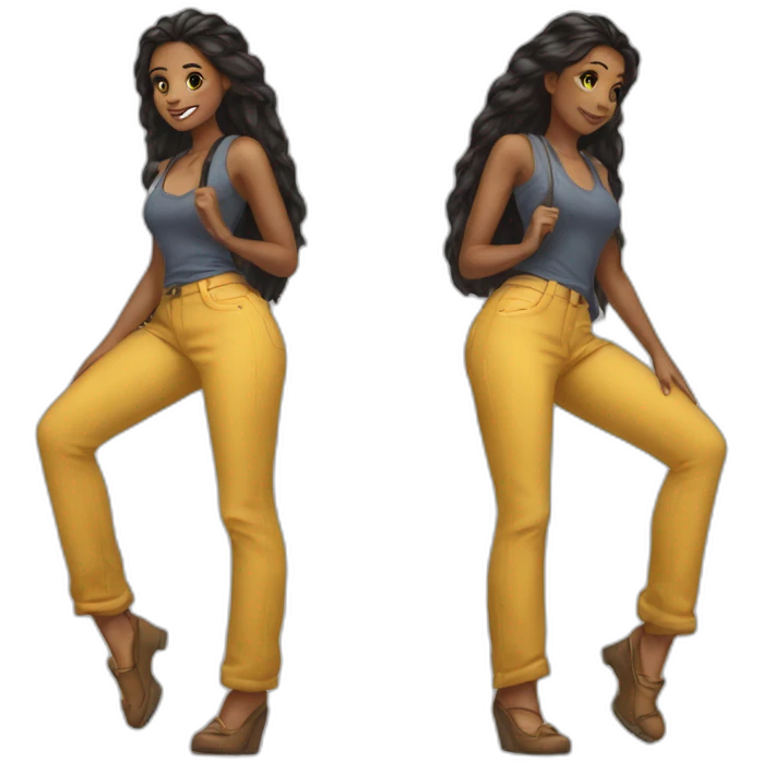 Tow girls best friend one of them taller then the other emoji