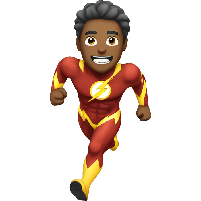 flash man running (blue and white colors only) emoji