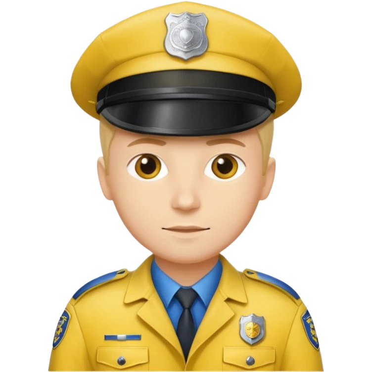 police with yellow jacket emoji