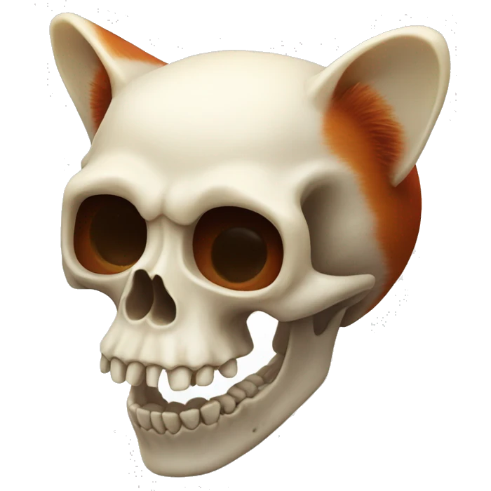 red panda skeleton skull bones emoji