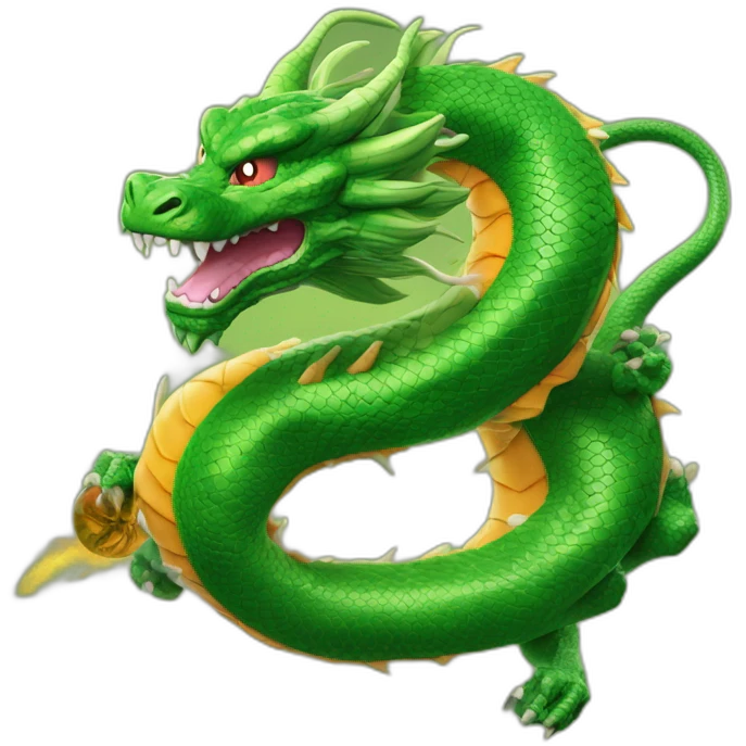 Shenron avec les dragon ball emoji