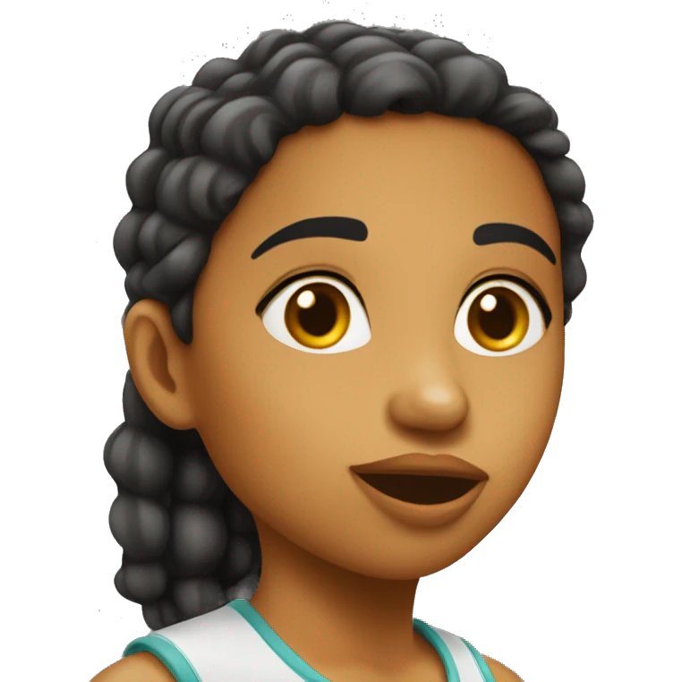 the latin girl sends a kiss emoji