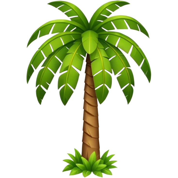 Palm Tree: flat body toony leafs emoji