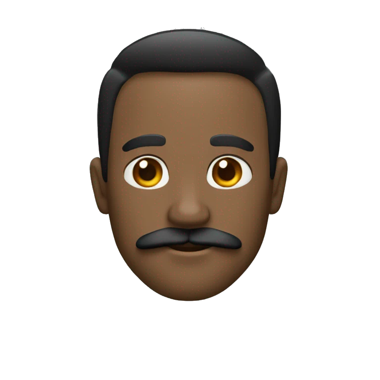 Hombre negro con bigote emoji