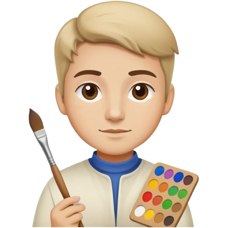 Painter with palette and small paintbrush emoji