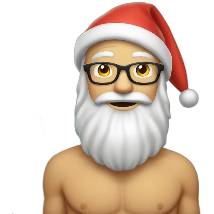 Le père noël qui fait du surf emoji