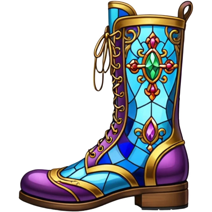 Stained glass boots emoji