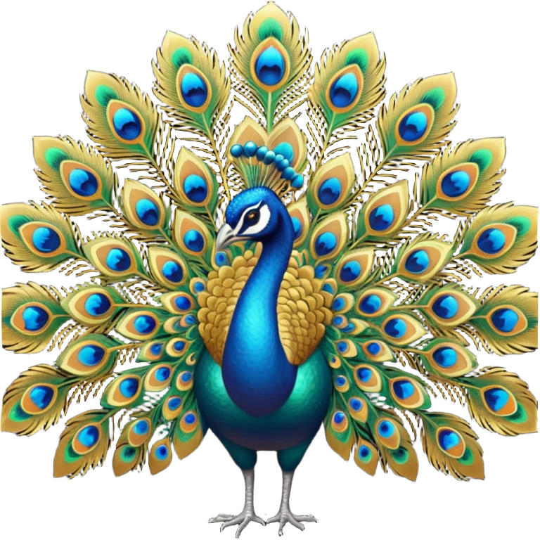 Full Golden peacock  emoji