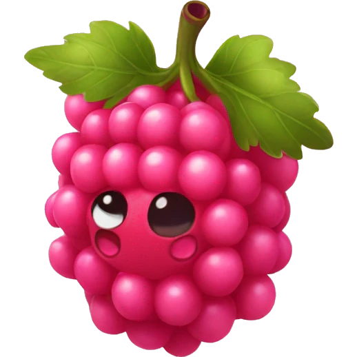 Strange pink fruit berry emoji