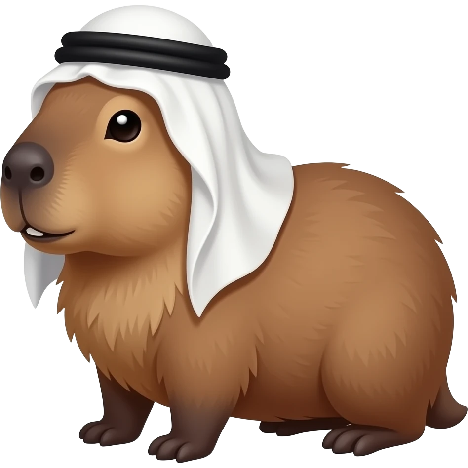 Capibara with a arabic hat emoji