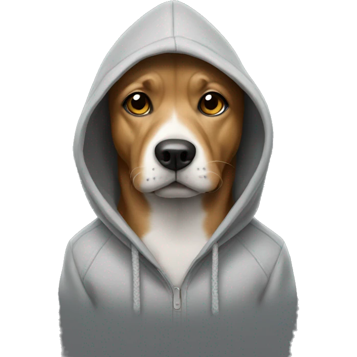 dog wearing a hoodie emoji
