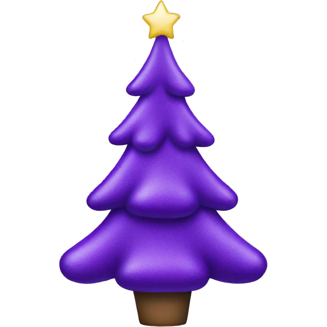 Purple Christmas tree emoji