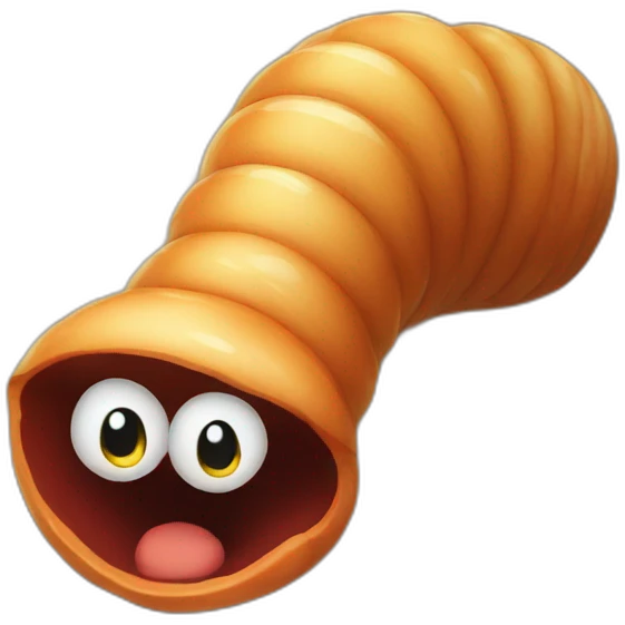 Worm in wood emoji