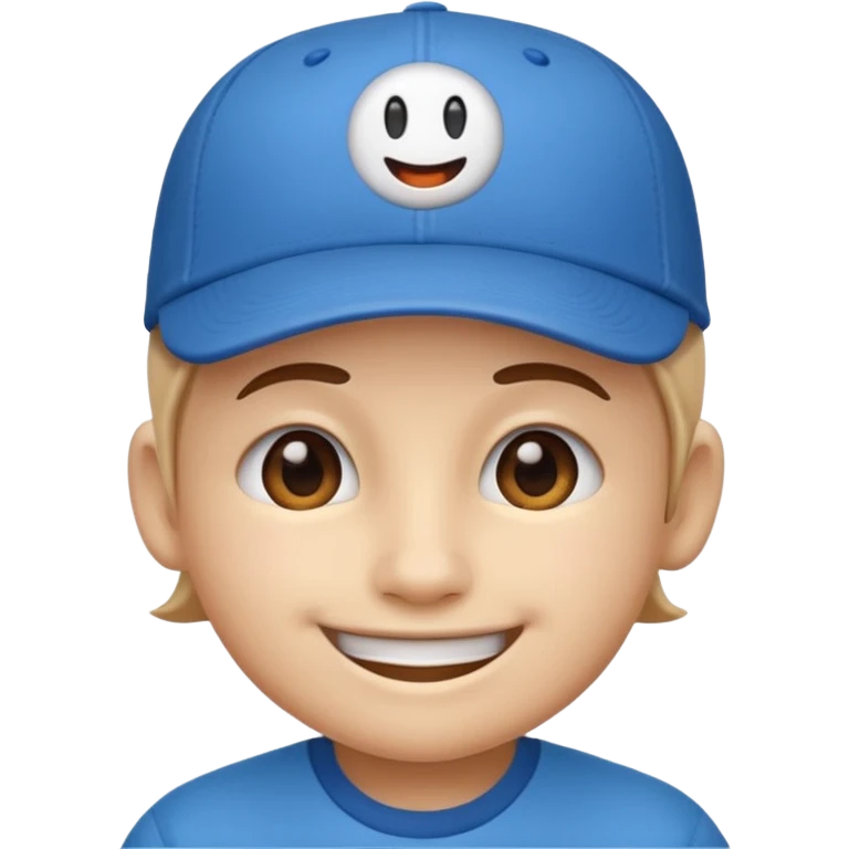 👌😁🧢 Combine these emojis and please, no body, just the head. as a sticker emoji