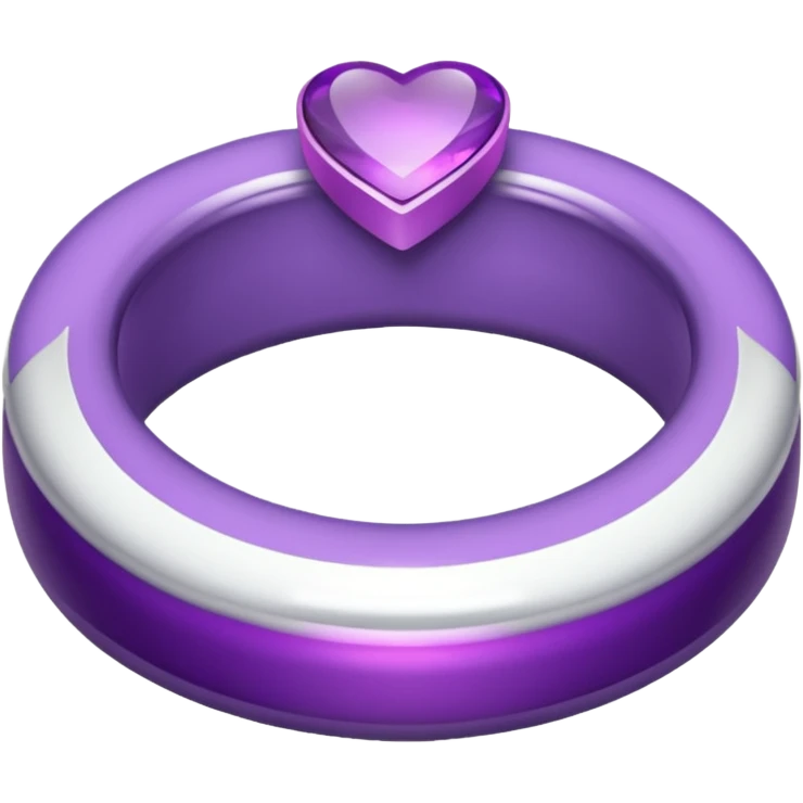 anel de casamento branco e roxo emoji