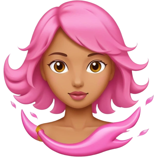 beautiful very much flowing pink pussy and a beautiful girl emoji
