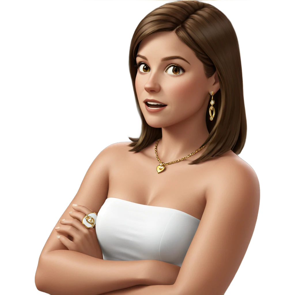 brown haired girl in jewelry emoji