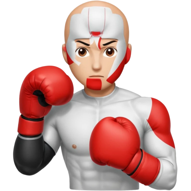 Saitama red hand punch with boxing glove emoji