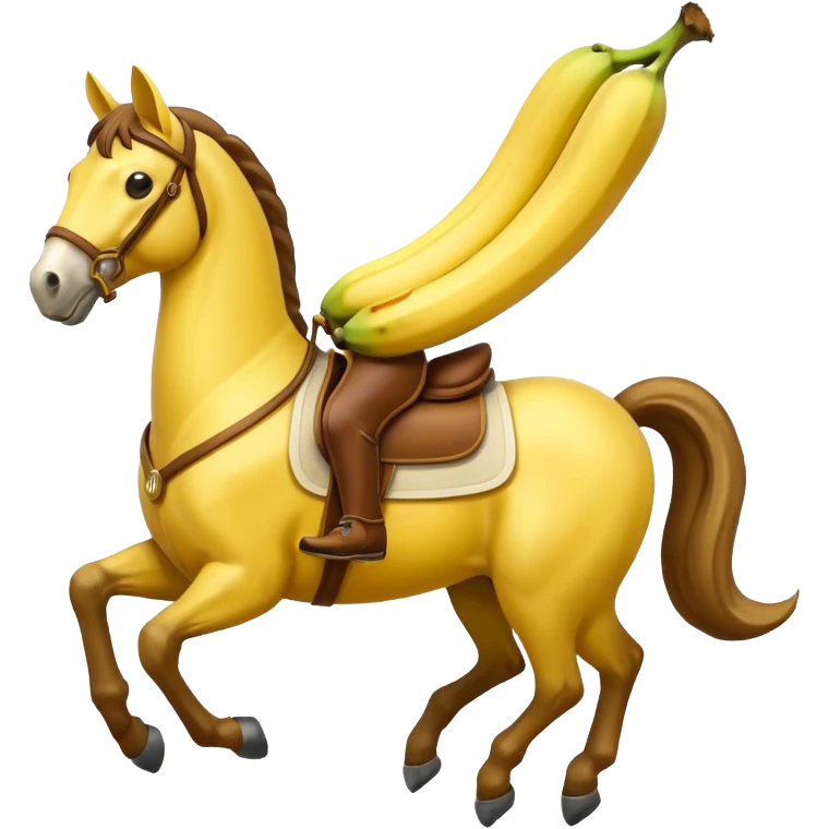 Banana riding a horse emoji