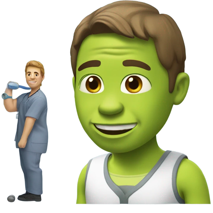 Shrek as a physical therapist emoji
