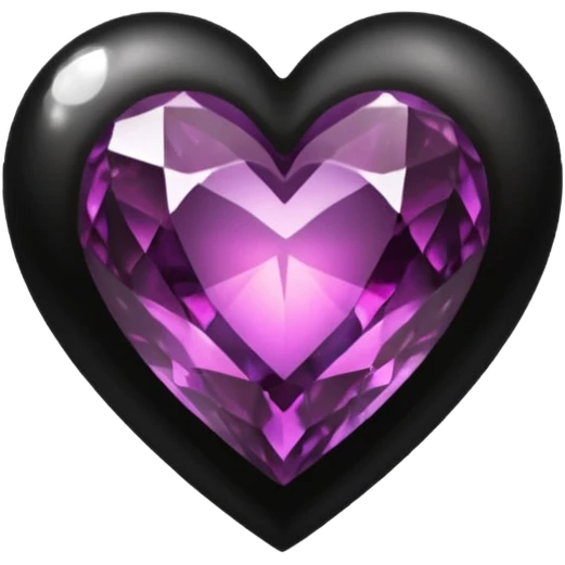 goth heart with a dark crystal heart emoji