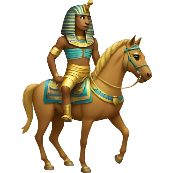 Pharaons à cheval emoji