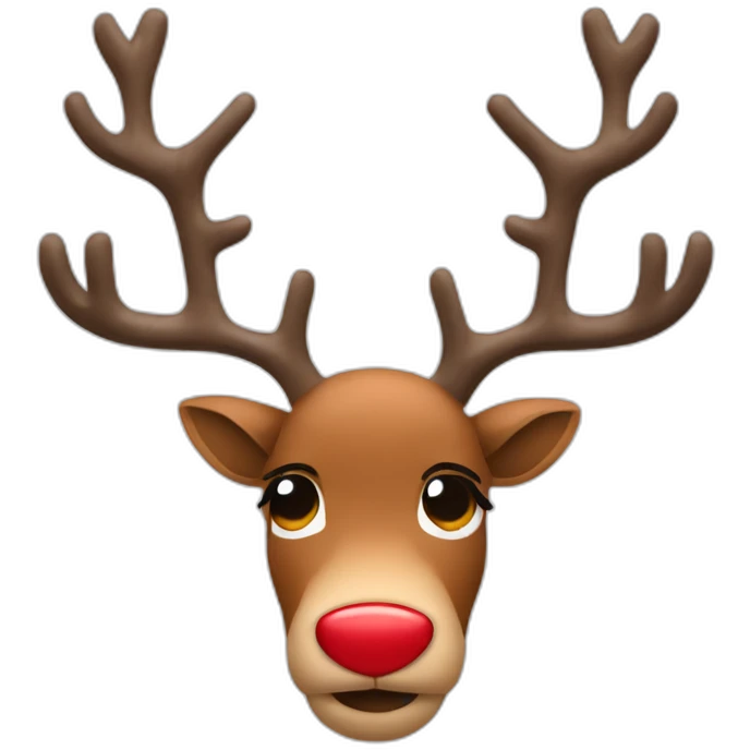 rudolph the red nosed reindeer tired emoji