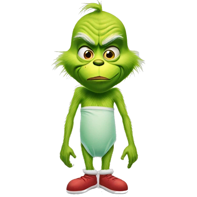 the grinch with knee surgery emoji