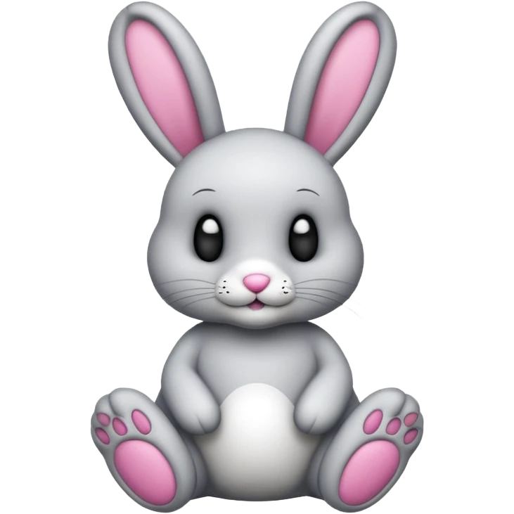 Emoji pour twitch d'une peluche lapin squelette noir faisant signe de la patte avec le texte:"Hi !" emoji