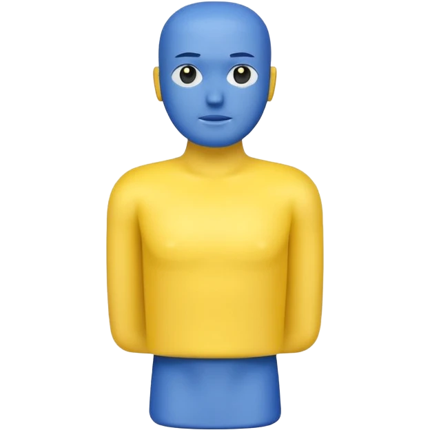 Toy: yellow square head  blue square troso   emoji