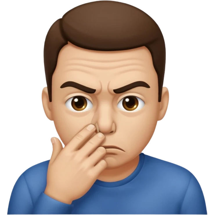 pinching nose angrily nose nose emoji