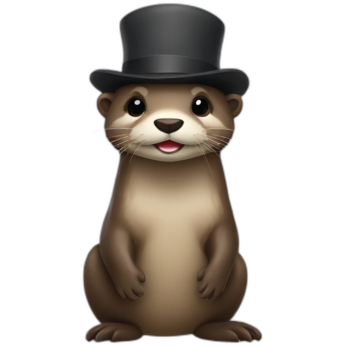 otter with a hat emoji