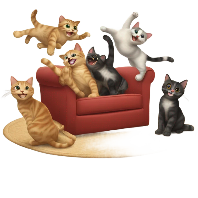 Cats gone crazy emoji