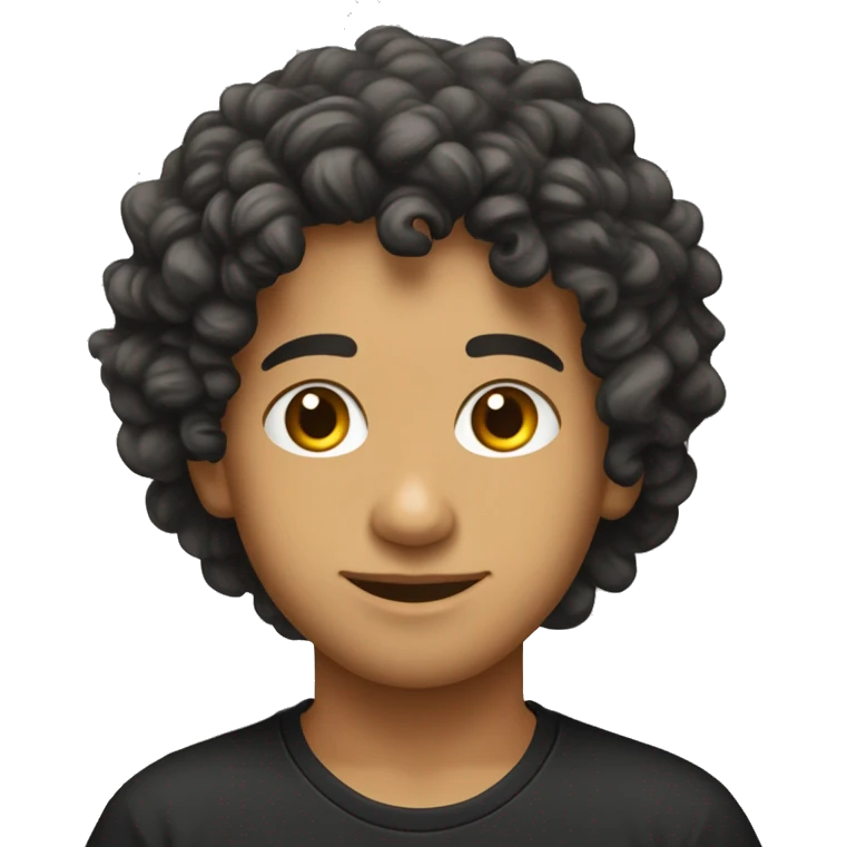 latino junge mit mittellangen locken und schweizer t shirt emoji
