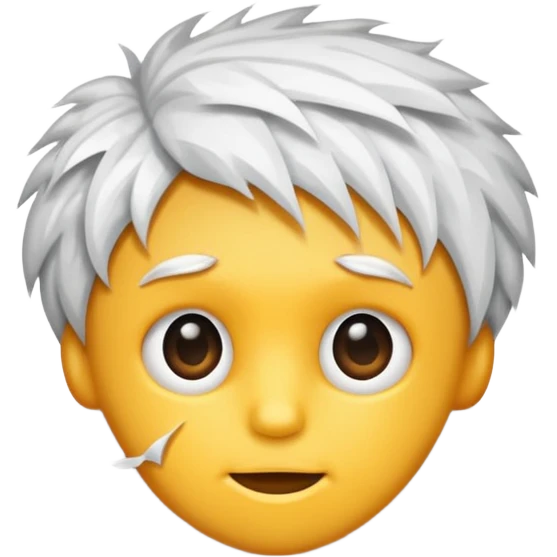 piece of white paper with hair on it emoji