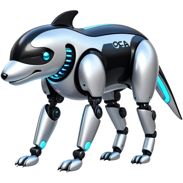 cyberpunk orca robot dog emoji