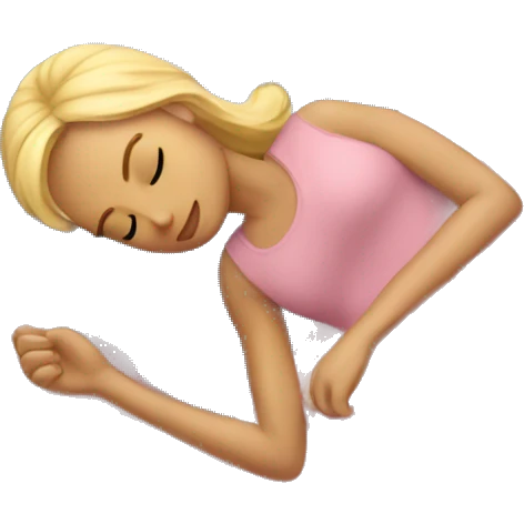 girl sleeping pink sheets blonde hair  emoji