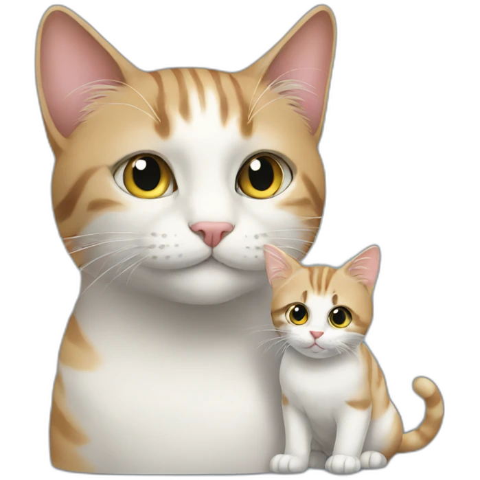 cat with cat emoji
