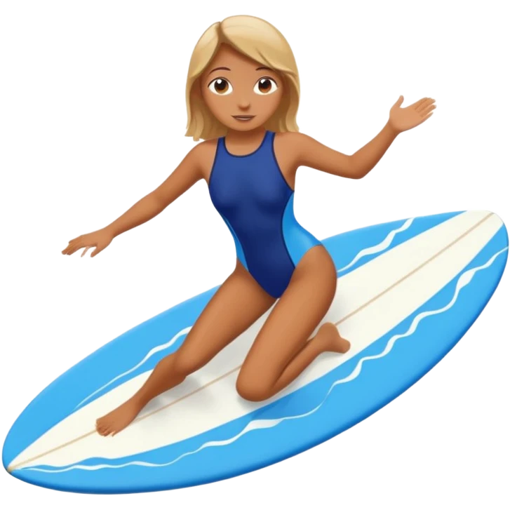 girl is surfing emoji
