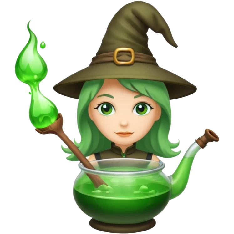 green witch cooking potion emoji
