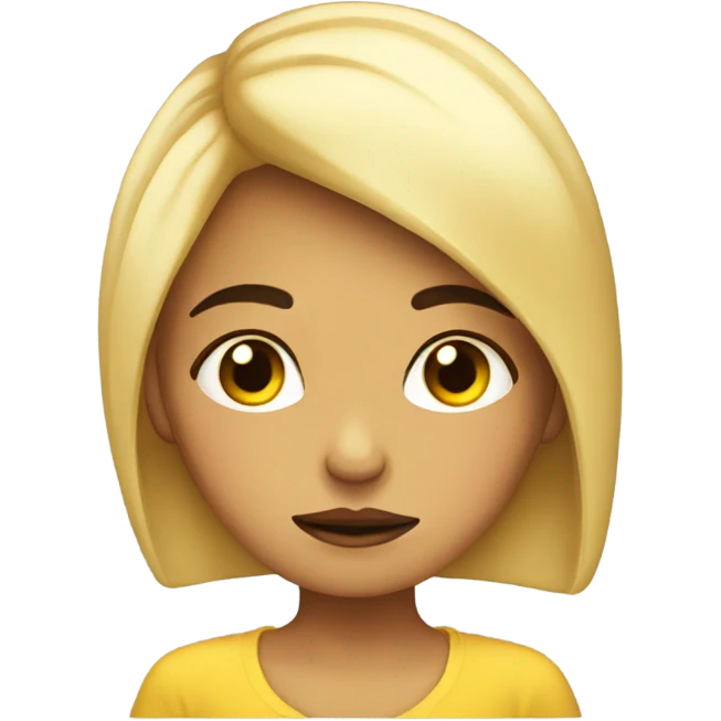 coquette girl with sad face  emoji